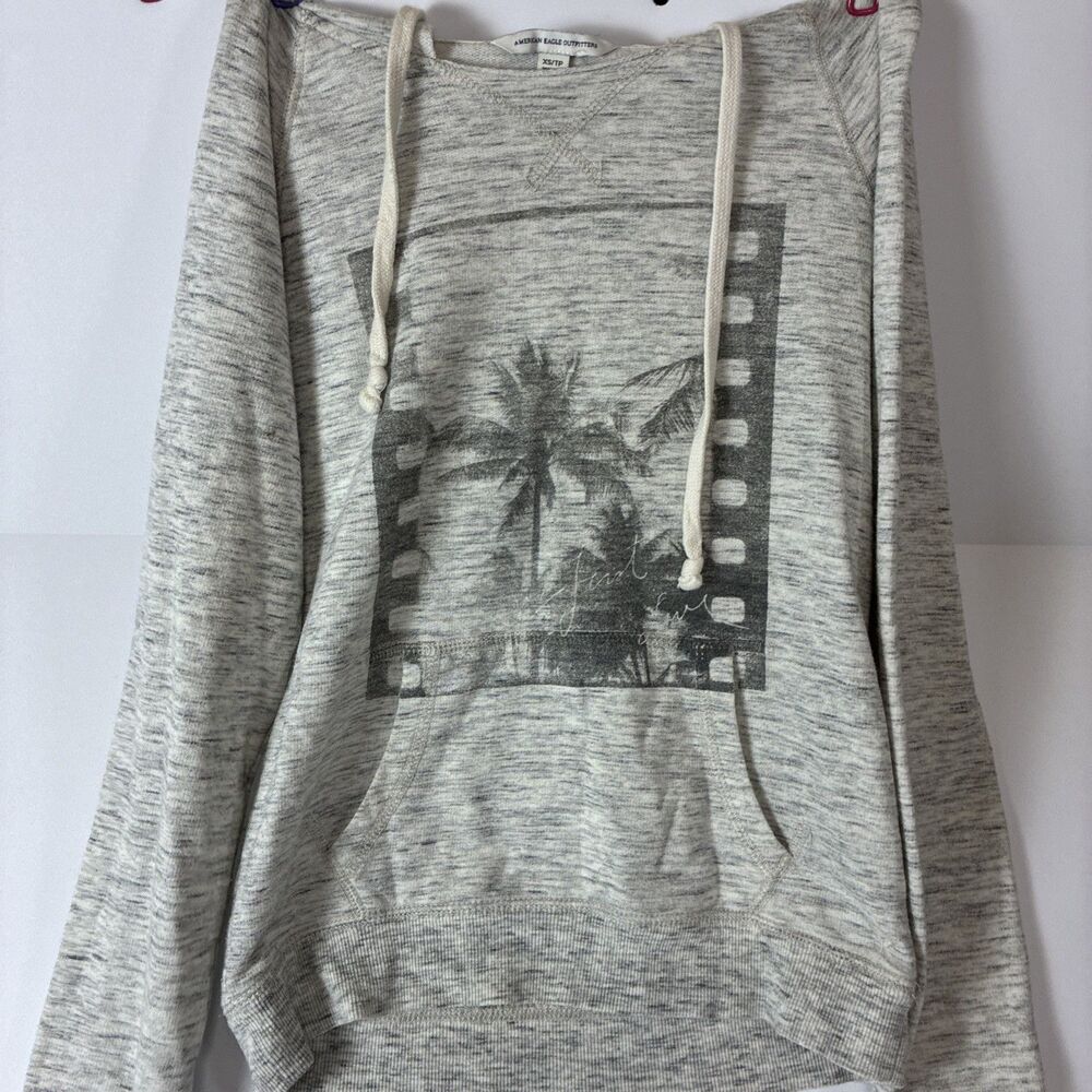 American Eagle Hoodie -Film Reel Strip, Palm Tree -Women Large